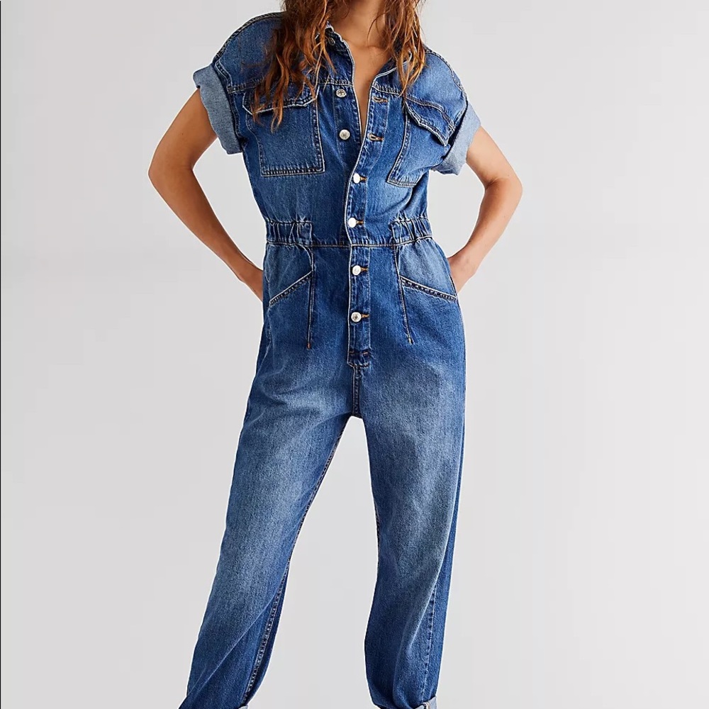 Marci We The Free Denim cotton jumpsuit/coverall
